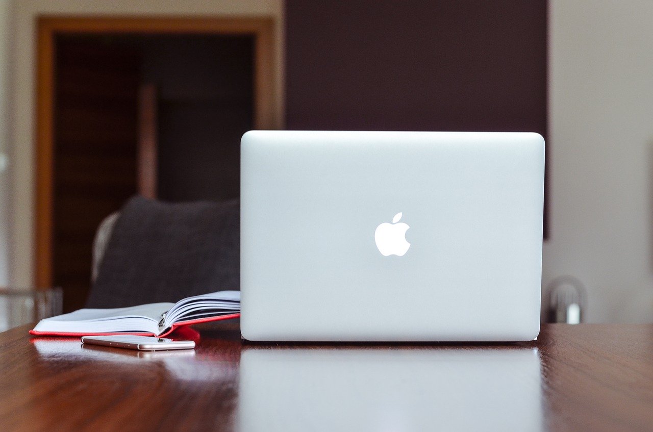 laptop on table